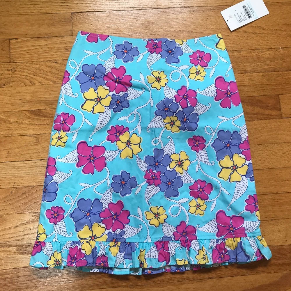 Lilly Pulitzer ruffle skirt, girls size 14, NWT.